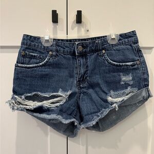BP Dark Blue Distressed Jean Shorts